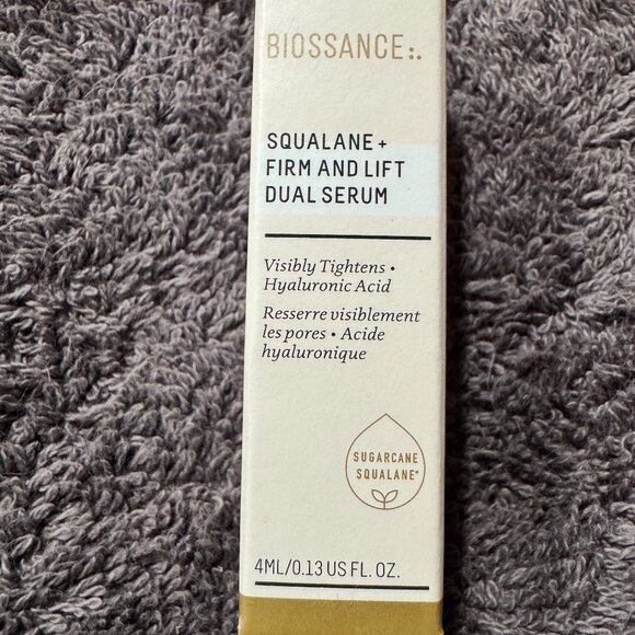 Biossance  Firm and Lift Hydrating Dual Serum with Hyaluronic + Squalane - Picture 1 of 3